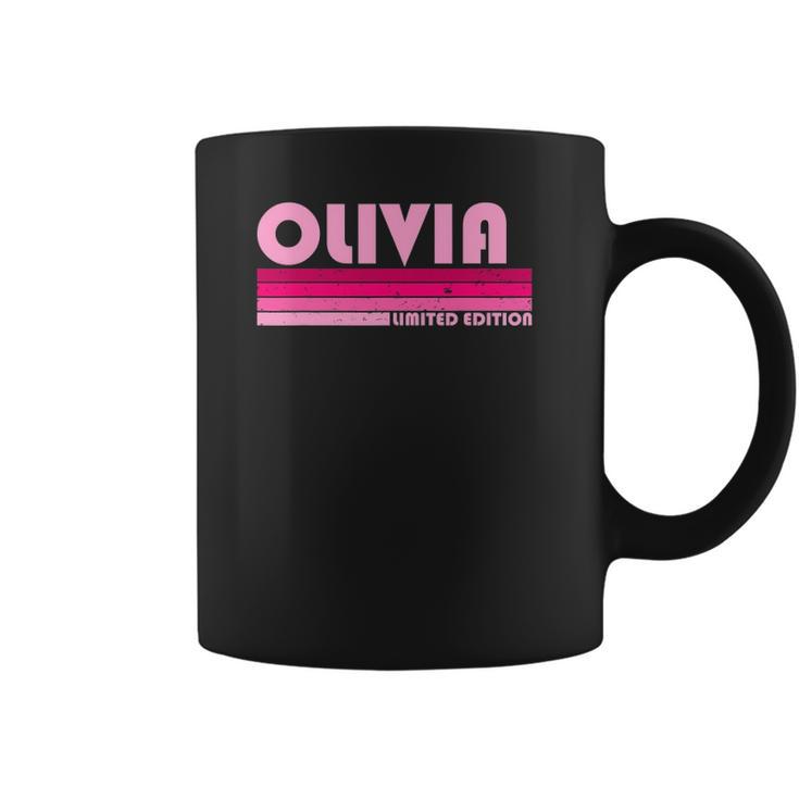 Olivia Name Personalized Retro Vintage 80S 90S Birthday Coffee Mug