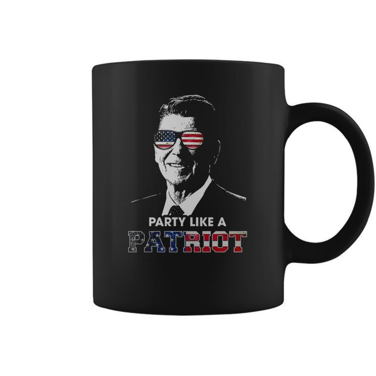 Party Shirt Like A Patriot Reagan Usa Pride Vintage Coffee Mug