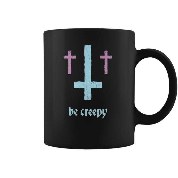 Pastel Goth Inverted Cross Be Creepy Coffee Mug