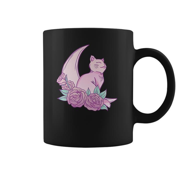 Pastel Goth Kawaii Cat Vaporwave Aesthetic Coffee Mug