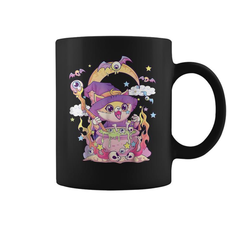 Pastel Goth Wiccan Cat Cute Creepy Witchy Cat Halloween  Men Women T-Shirt Graphic Print Casual Unisex Tee Coffee Mug