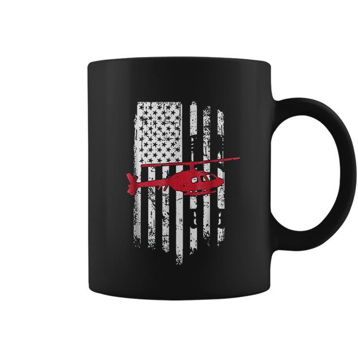 Patriotic Helicopter Flag Helicopter Pilot Gifts Coffee Mug