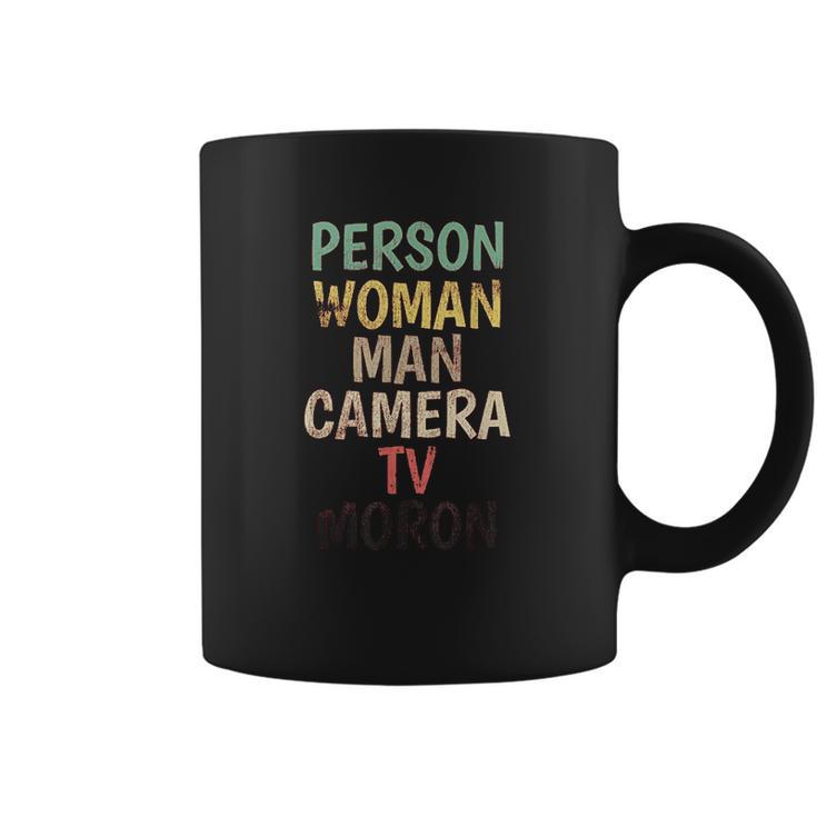 Person Woman Man Camera Tv Moron Coffee Mug