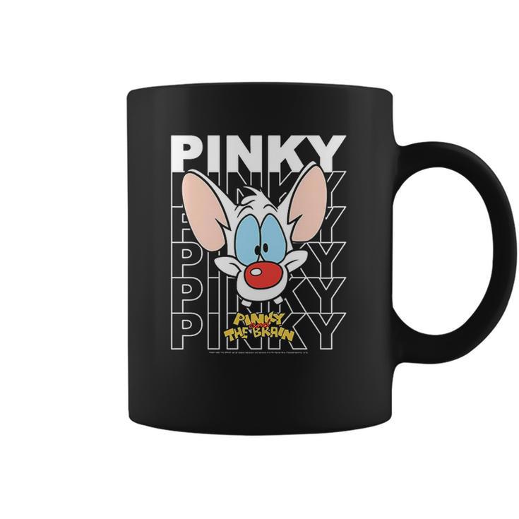 Pinky And The Brain Pinky Text Stack Big Face Coffee Mug