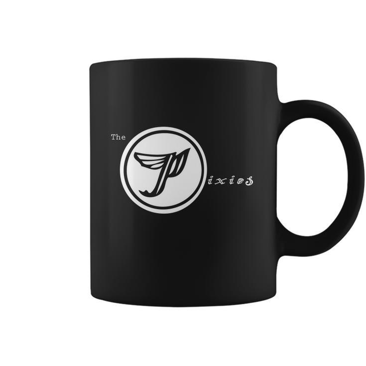 Pixies Band Logo Art White Wings Coffee Mug