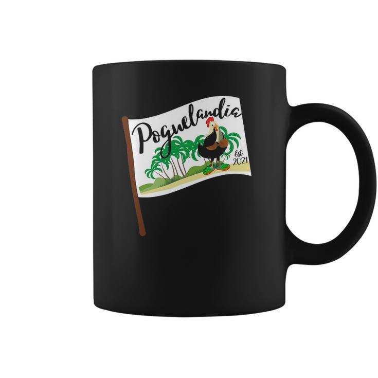 Poguelandia Flag With Chicken In Coconut Bra Coffee Mug