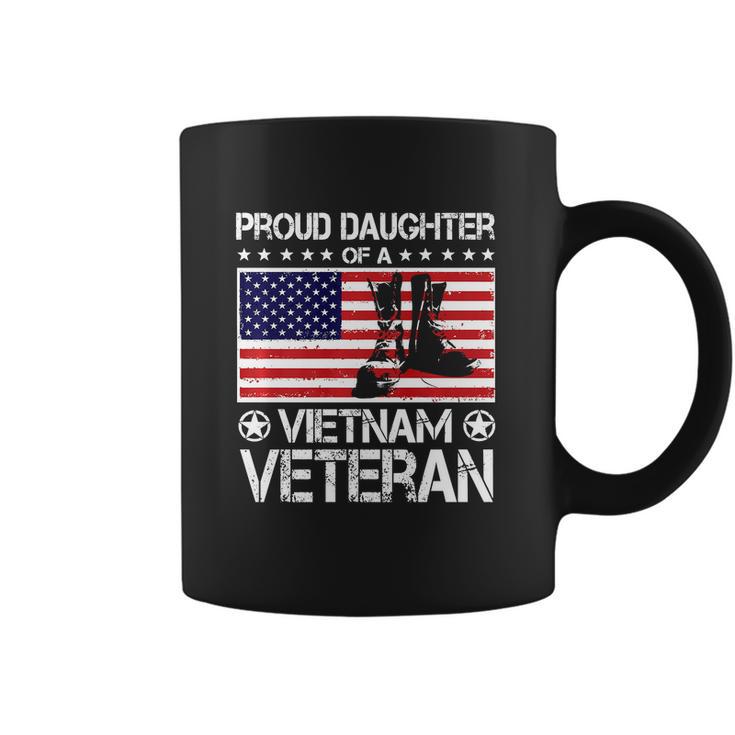 Proud Daughter Of Vietnam Veteran Us Flag Veteran Boots Graphic Design Printed Casual Daily Basic Coffee Mug