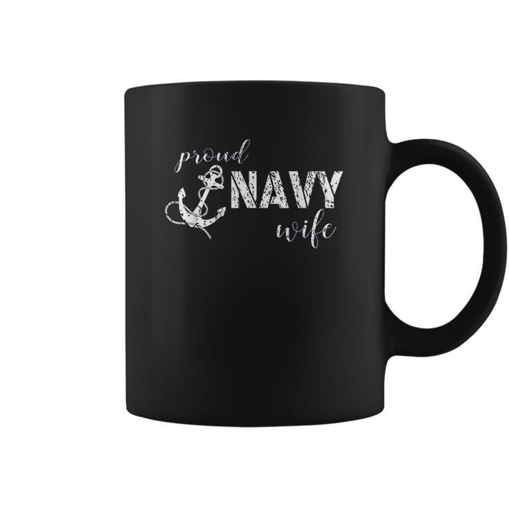 Proud Navy Wife Anchor For Navy Spouses Coffee Mug