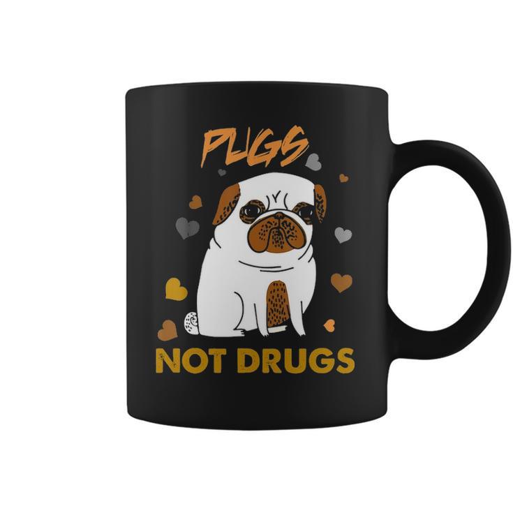 Pugs Not Drugs Pug Lover Dog Owner Funny Presents Coffee Mug