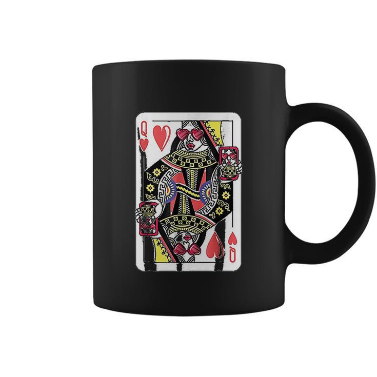 Queen Of Hearts  Playing Card Coffee Mug