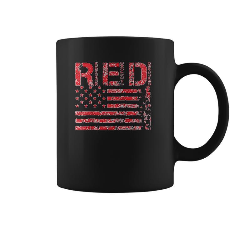 Red Fridays Remember Everyone Deployed American Flag Coffee Mug