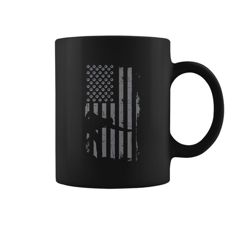 Retro American Flag Billiard Gift For Pool Shooting Player Coffee Mug