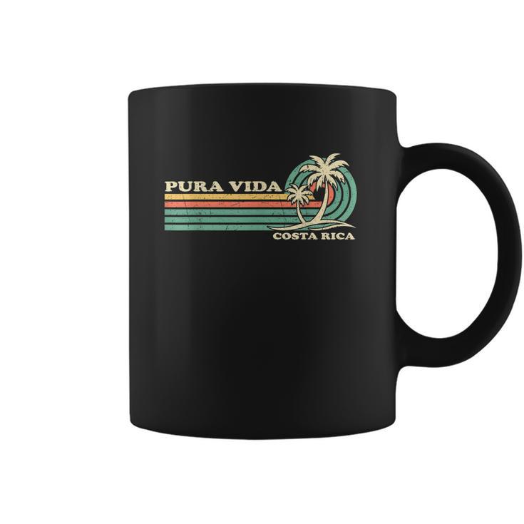 Retro Vintage Family Vacation Costa Rica Pura Vida Beach Coffee Mug