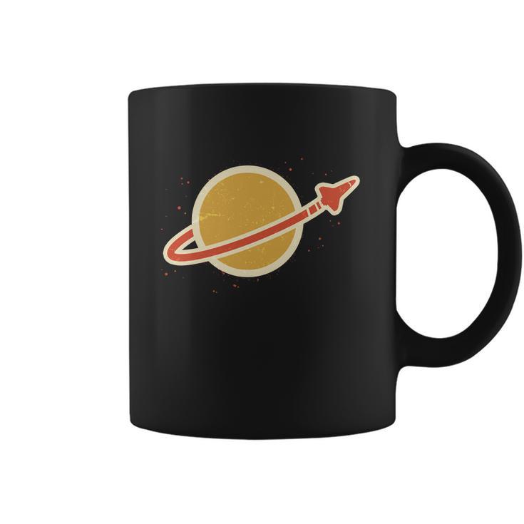 Retro Vintage Planet Space Shuttle Logo Coffee Mug