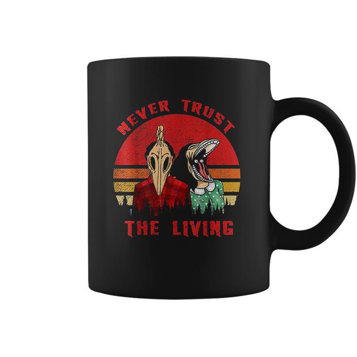 Retro Vintage Never Trust The Living Creepy Goth Grunge Emo Coffee Mug