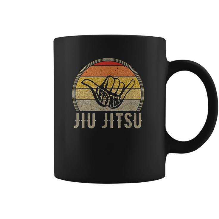 Lets Roll Jiu Jitsu Hand Vintage Sunset Funny Gift Idea Coffee Mug