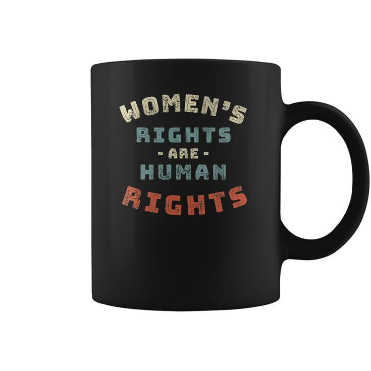 Womens Womens Rights Are Human Rights Feminist - V-Neck Coffee Mug