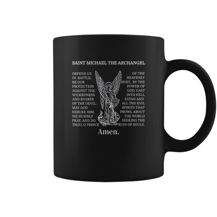 Saint St Michael Prayer Catholic Archangel Christian Coffee Mug