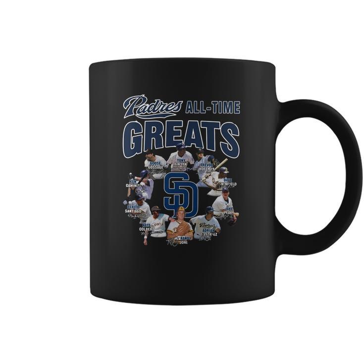 San Diego Padres All Time Greats Signatures Coffee Mug