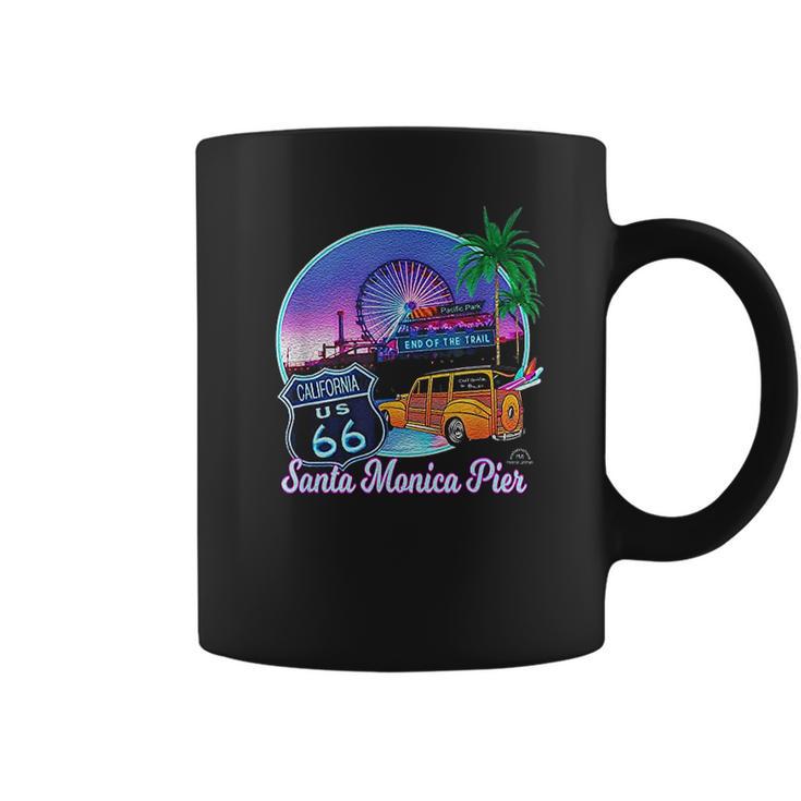 Santa Monica Pier Us Route 66 End Pacific Ocean Souvenir Coffee Mug