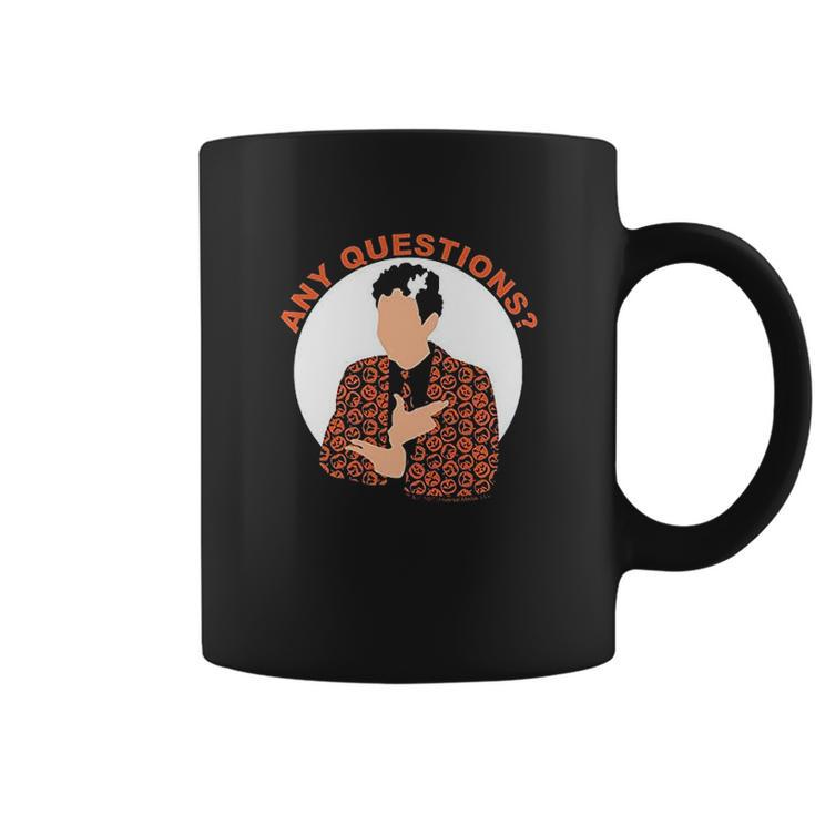 Saturday Night Live David S Pumpkins Any Questions Black Coffee Mug