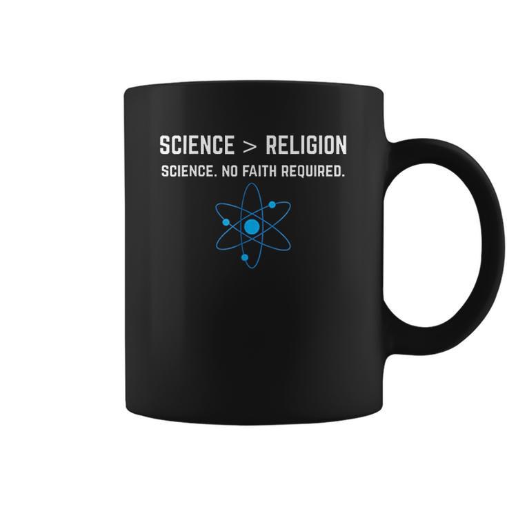 Science Is Greater Than Religion Sarcastic Atheist Coffee Mug