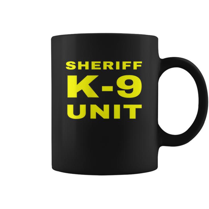 Sheriff K9 Unit Front And Back Print K9 Police Dog Handler Graphic Design Printed Casual Daily Basic Coffee Mug