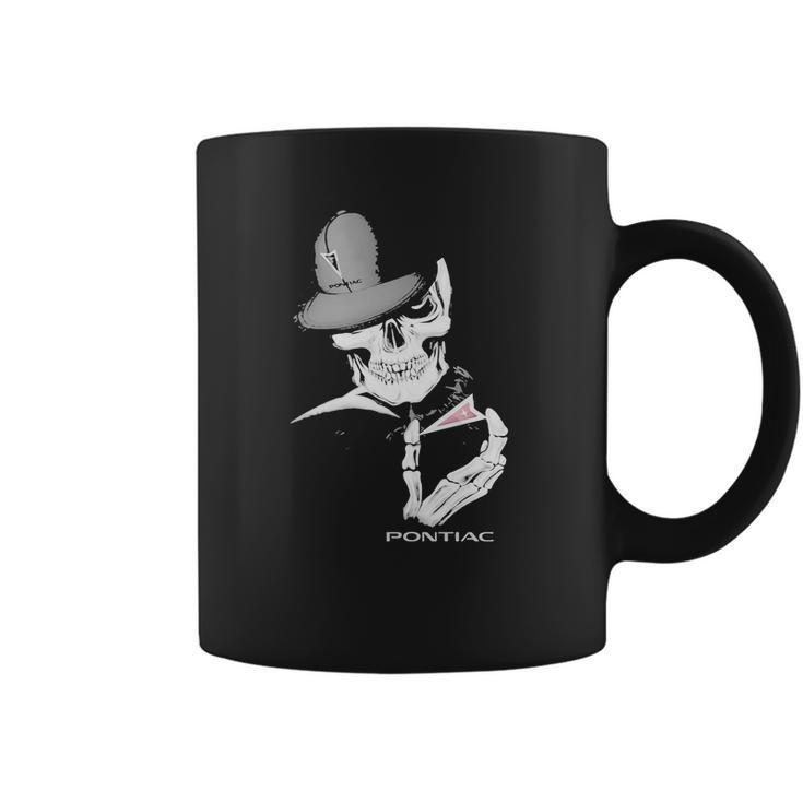 Skeleton Skull Pontiac Logo Coffee Mug