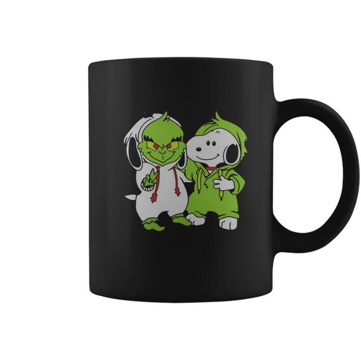 Snoopy And Grinch Fushion Peanuts How The Grinch Stole Christmas Coffee Mug