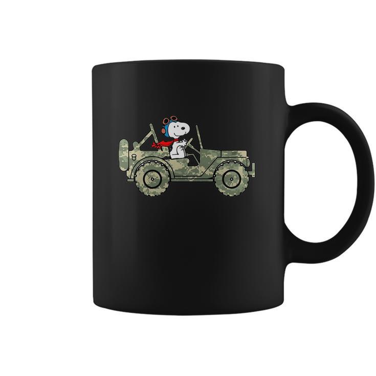 Snoopy Jeep Coffee Mug