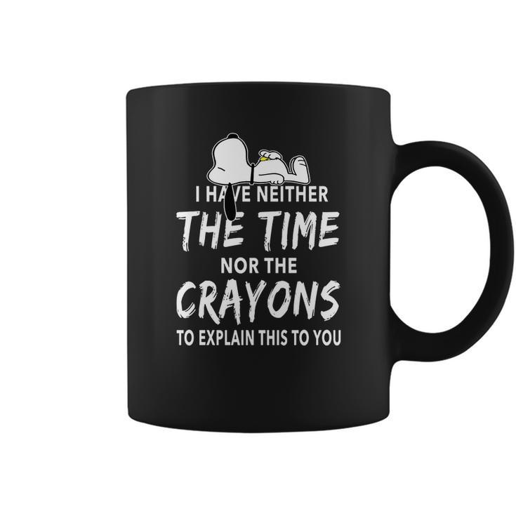 Snoopy I Have Neither The Time Nor The Crayons Coffee Mug