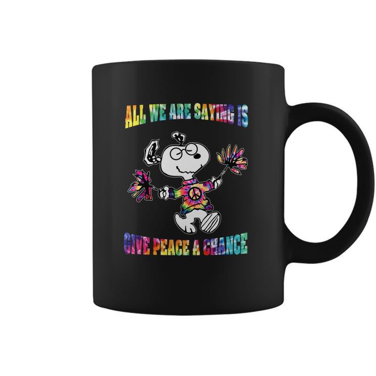 Snoopy All We Are Saying Is Give Peace A Chance Coffee Mug