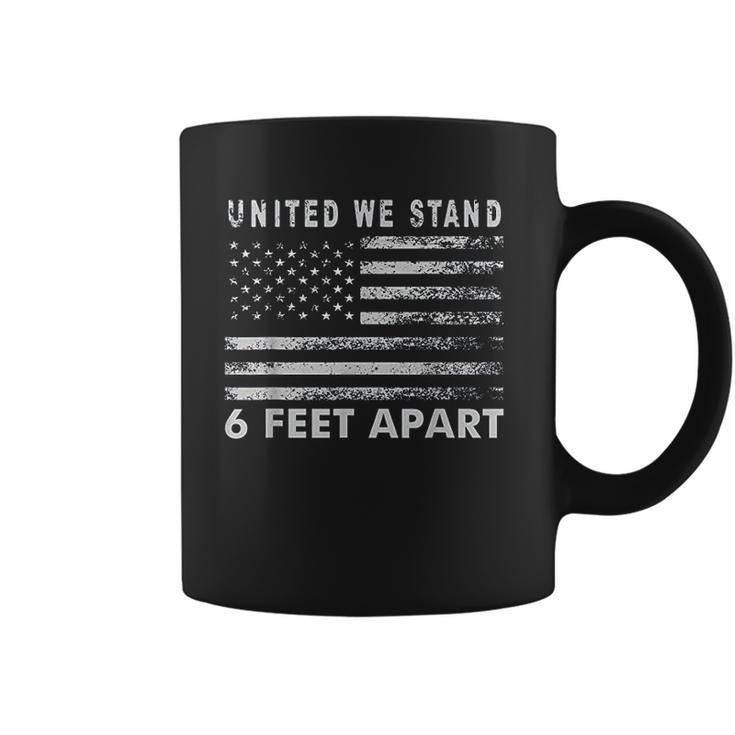 Social Distancing  United We Stand 6 Feet Apart Coffee Mug