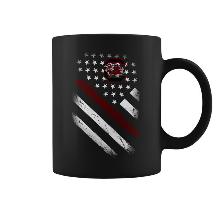 South Carolina Gamecocks American Flag Coffee Mug