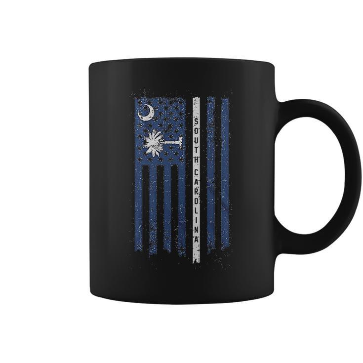 South Carolina State American Flag Coffee Mug