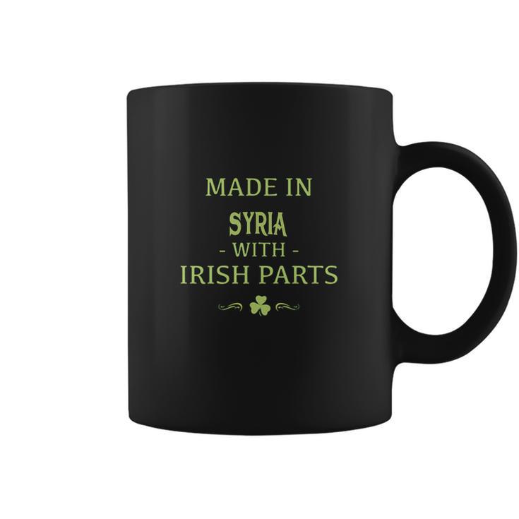 St Patricks Day Shamrock Made In Syria With Irish Parts Country Love Proud Nationality Coffee Mug