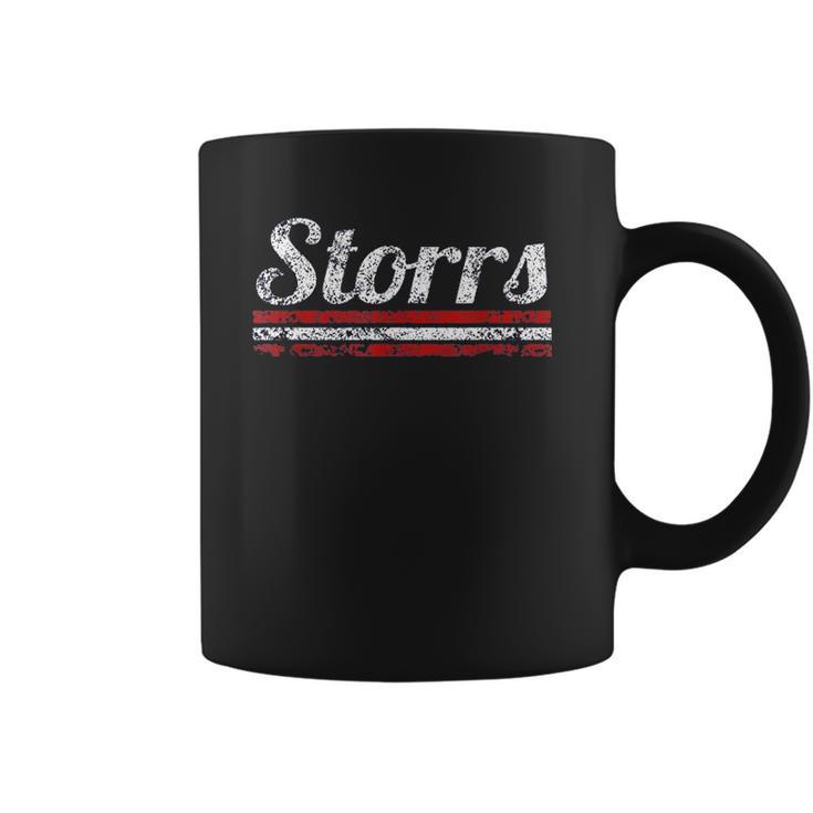 Storrs Connecticut Retro Vintage Weathered Stripe Throwback Coffee Mug