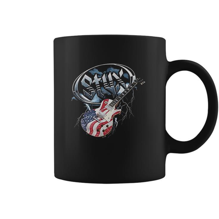 Styx Tall American Flag Guitar Coffee Mug