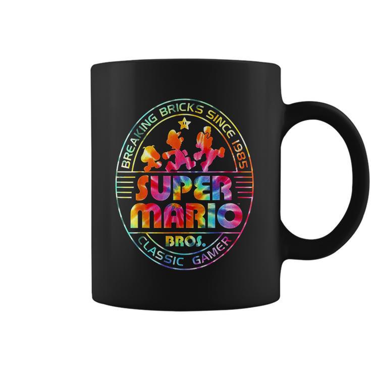 Super Mario Brick Break 85 Tie Dye Logo Graphic Coffee Mug