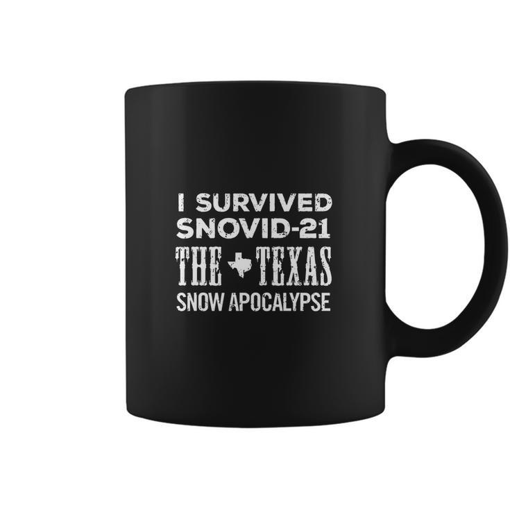 I Survived Snovid 21 2021 Texas Snow Apocalypse Coffee Mug