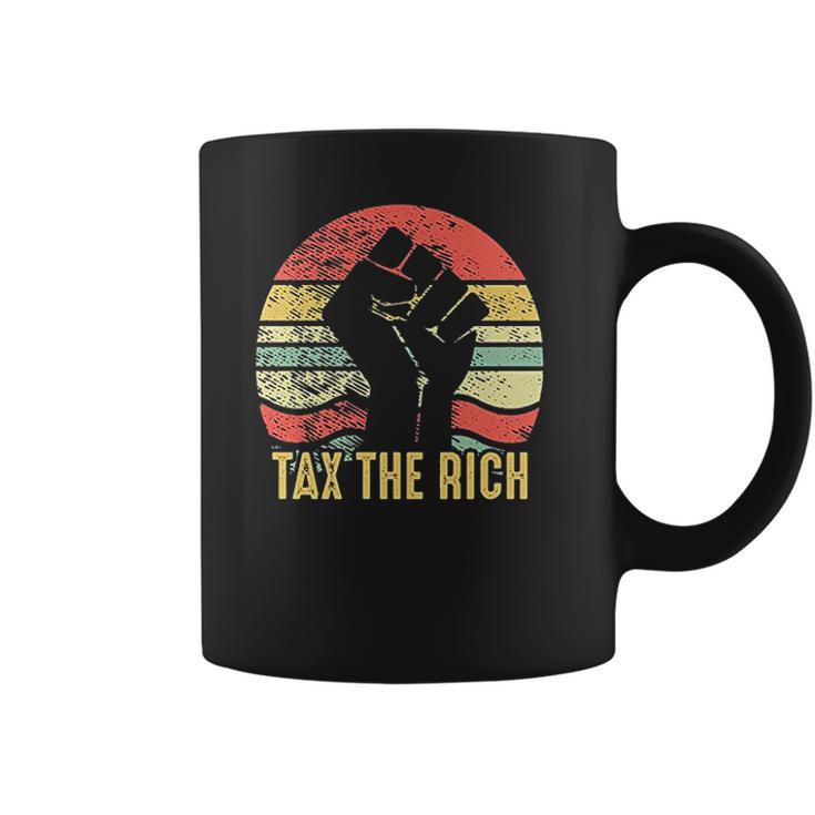 Tax The Rich Retro Vintage Anti Capitalist Political Coffee Mug