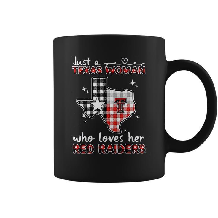 Texas Tech Red Raiders Woman  Checkered Pattern State Map Coffee Mug