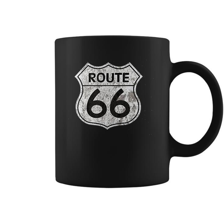 Historic Route 66 Vintage Distressed Style Men Women T-Shirt Graphic Print Casual Unisex Tee Coffee Mug