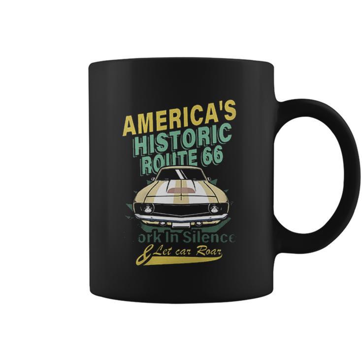 Historic Route 66 Work In Silence Aesthetic Gift 2022 Coffee Mug