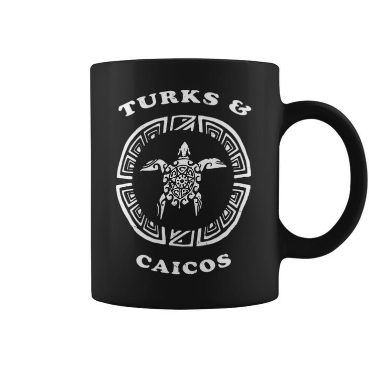 Turks & Caicos Retro Vintage Tribal Turtle Vacation Gift Coffee Mug