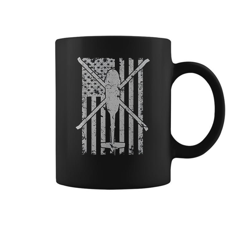 Uh60 Black Hawk Military Helicopter Patriotic Flag Coffee Mug