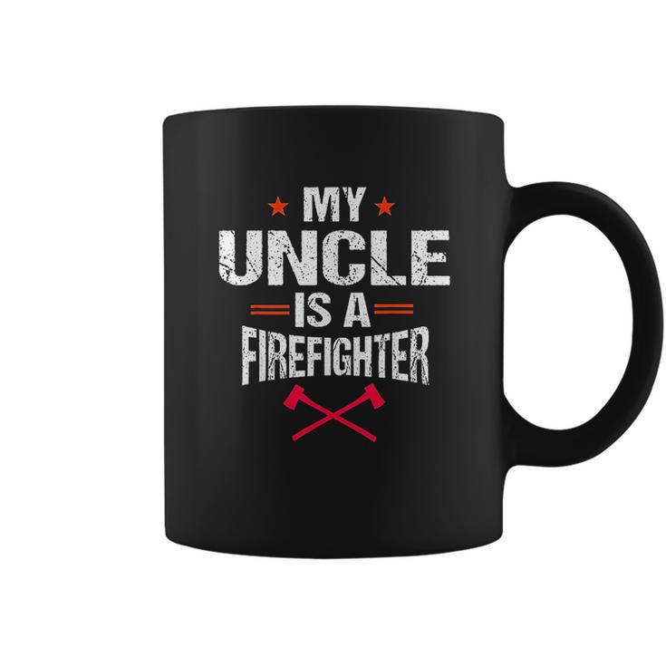 My Uncle Is A Firefighter Vintage Thin Red Line Nephew Gift Coffee Mug