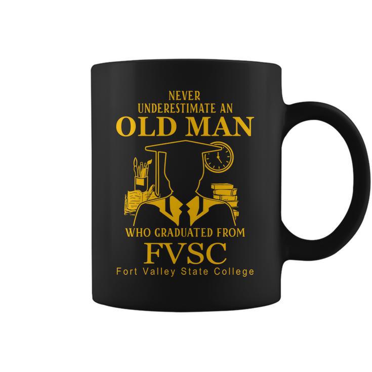 Never Underestimate An Old Man Fort Valley State College Coffee Mug