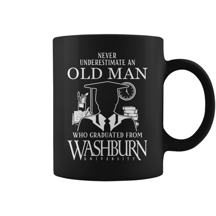 Never Underestimate An Old Man Graduated From Washburn University Coffee Mug