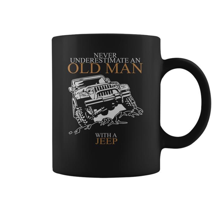 Never Underestimate An Old Man Jeep T-Shirts T-Shirt Coffee Mug